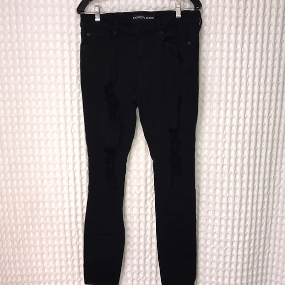 Women’s Mid Rise Distressed Express Jean Legging Size 10 - Picture 1 of 10